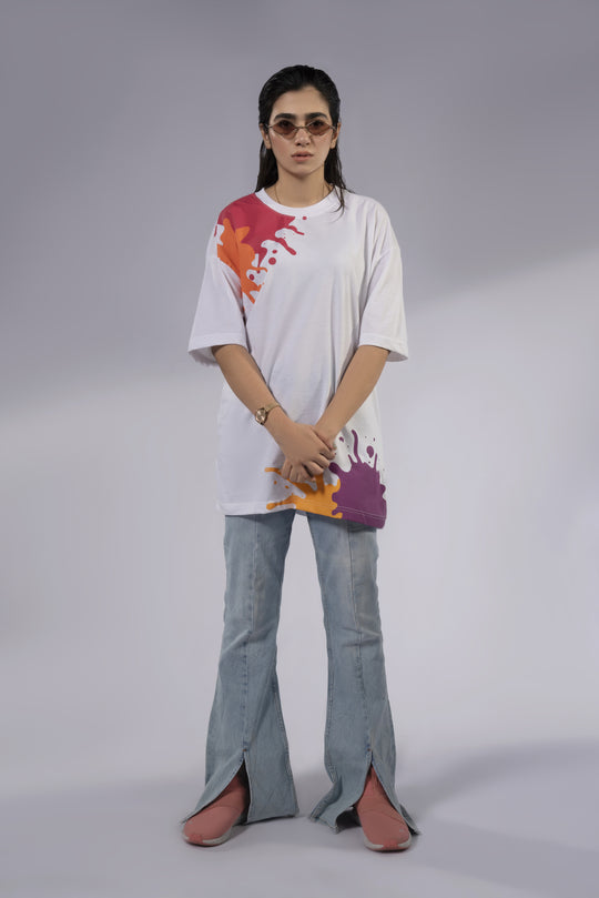 BAGGY SIDE-SPLASH TEE